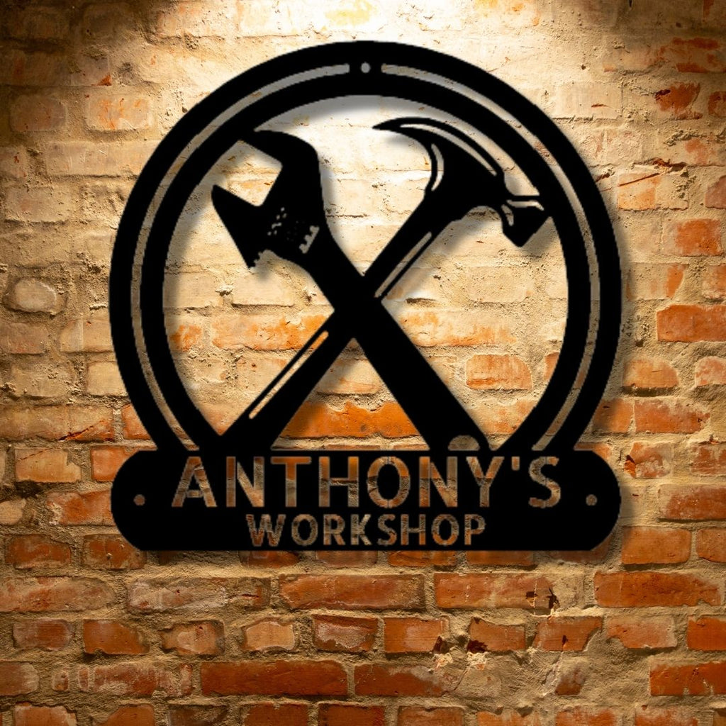 Anthony's PERSONALIZED Crafty Monogram - Durable Steel Sign.