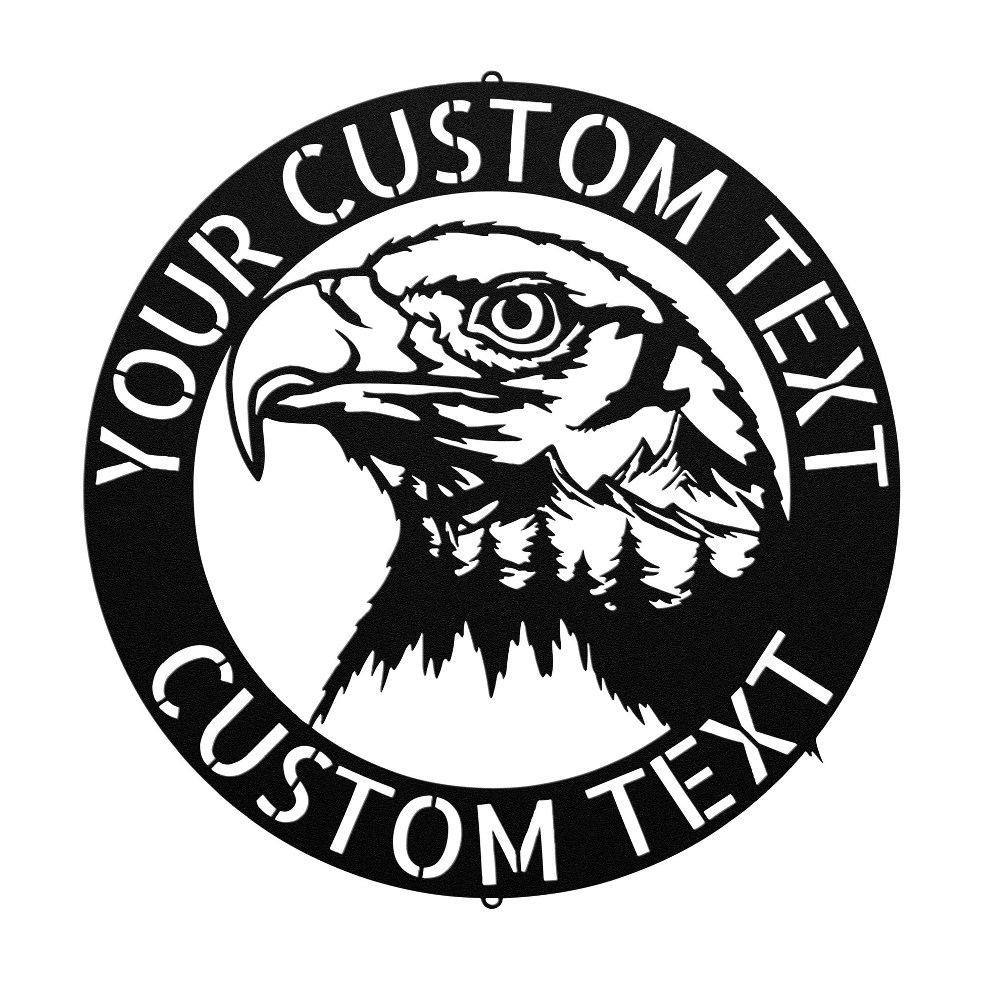 Custom EAGLE HEAD SIGN - Personalized Family Signs.