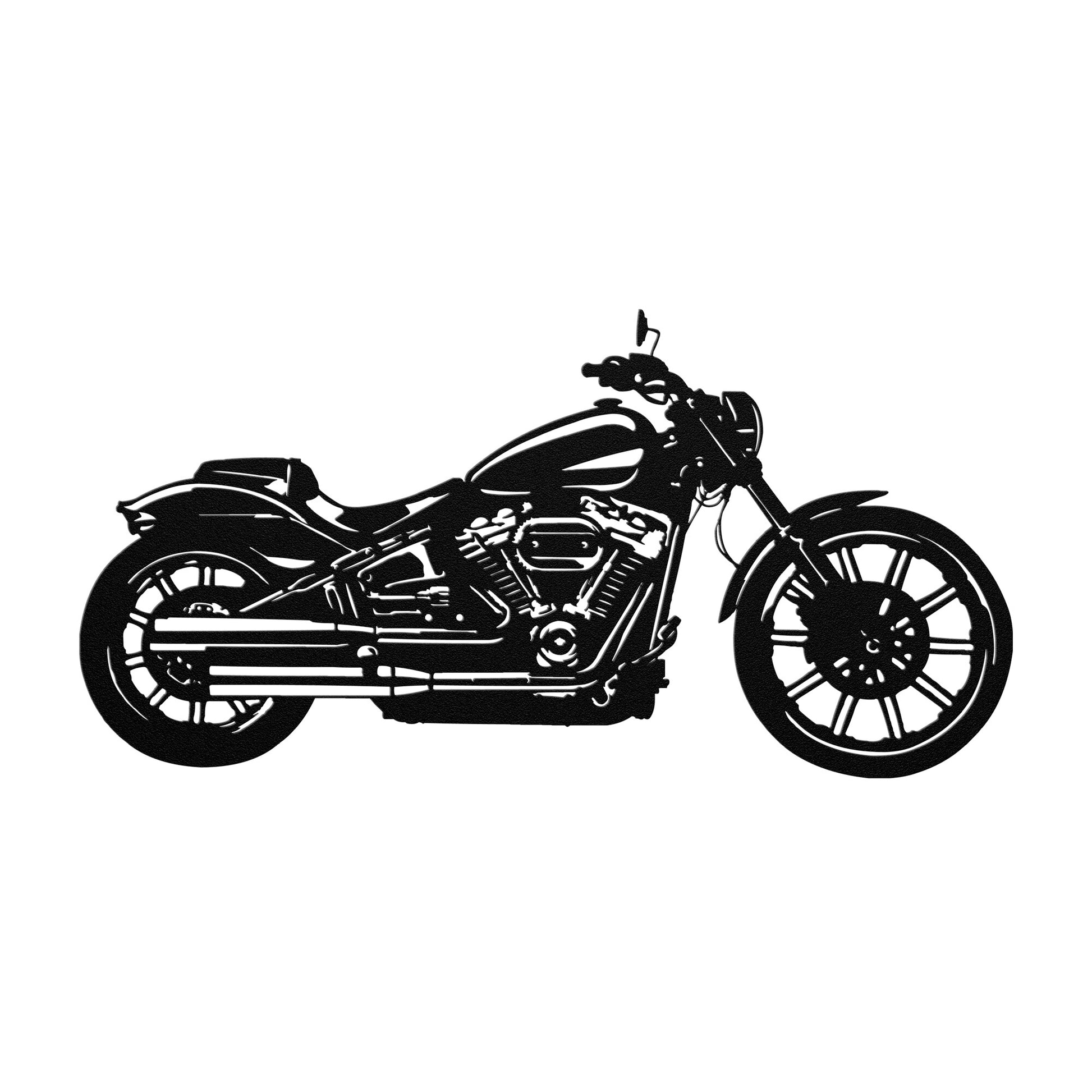 Customized Harley Davidson Breakout Steel Monogram Wall Art, the ideal mechanic metal wall art for personalized garage signs.