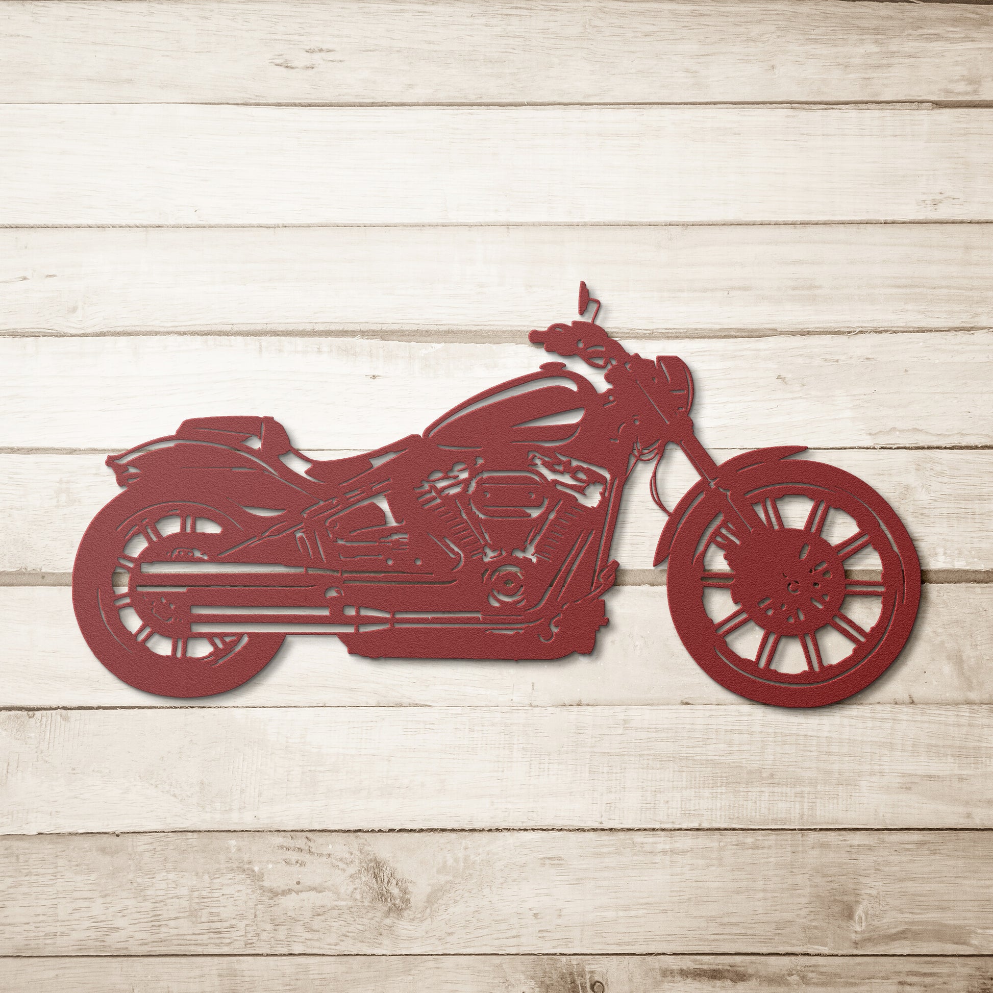 Customized Harley Davidson Breakout Steel Monogram Wall Art, the ideal mechanic metal wall art for personalized garage signs.