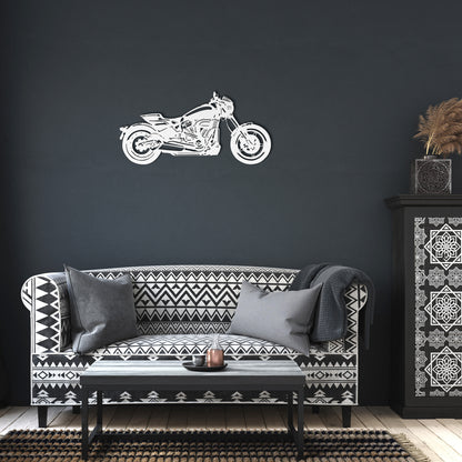 Custom Handmade Harley Davidson FXDR Steel Monogram motorcycle wall art.