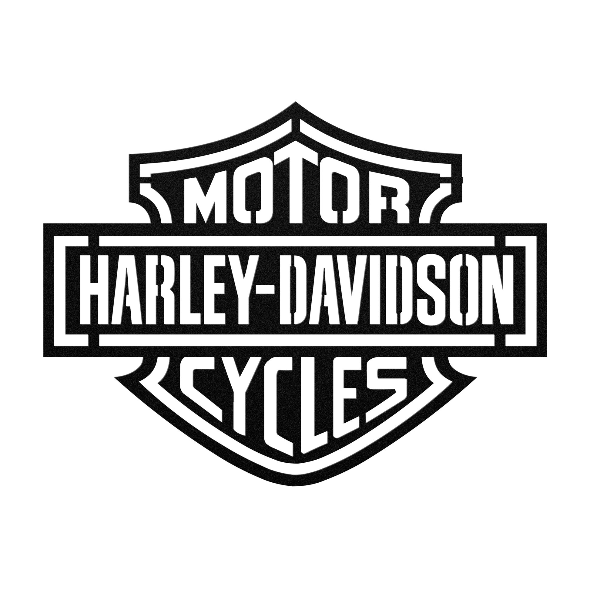 Harley Logo Cycles - Steel Monogram on Brick Wall Art Decor