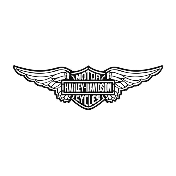 Harley Logo Wings Steel Monogram Classic Car Garage Decor.