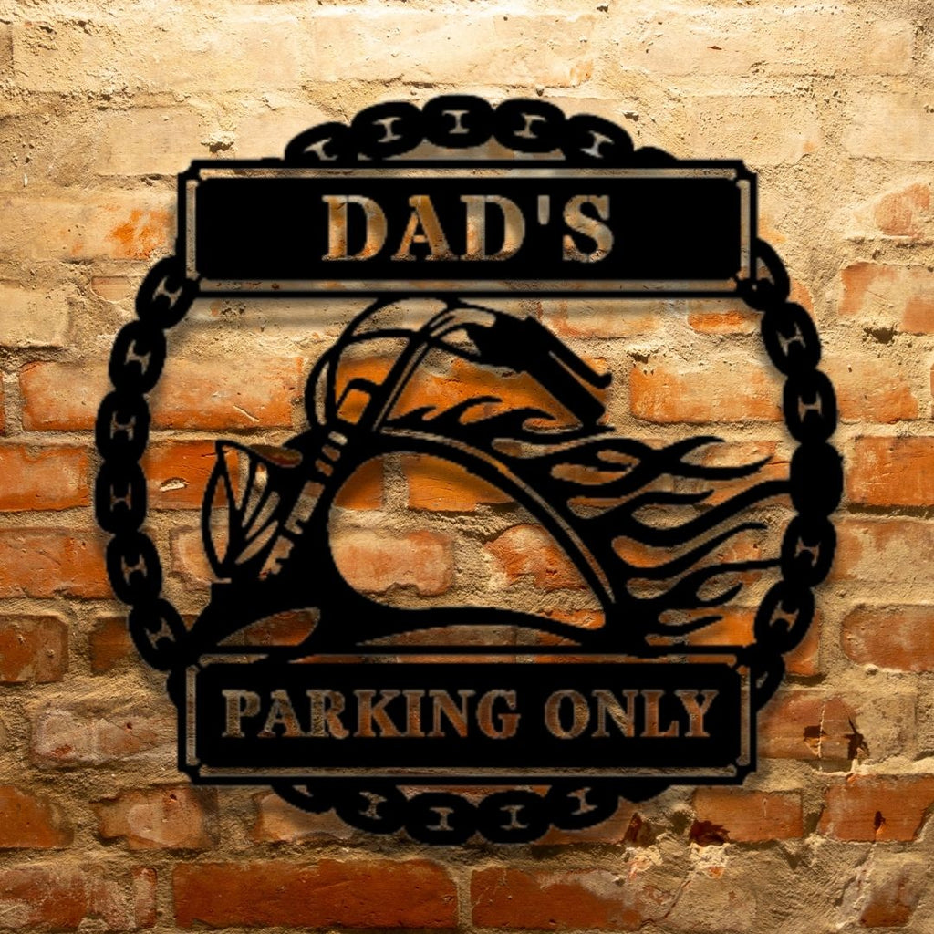 Dad's PERSONALIZED Classic Car Parking Plaque - Steel Sign.