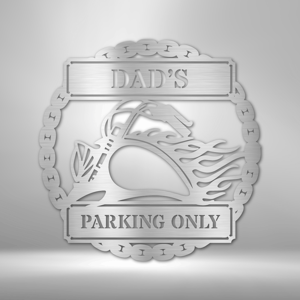 Dad's PERSONALIZED Classic Car Parking Plaque - Steel Sign.