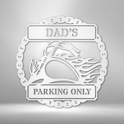 Dad's PERSONALIZED Classic Car Parking Plaque - Steel Sign.