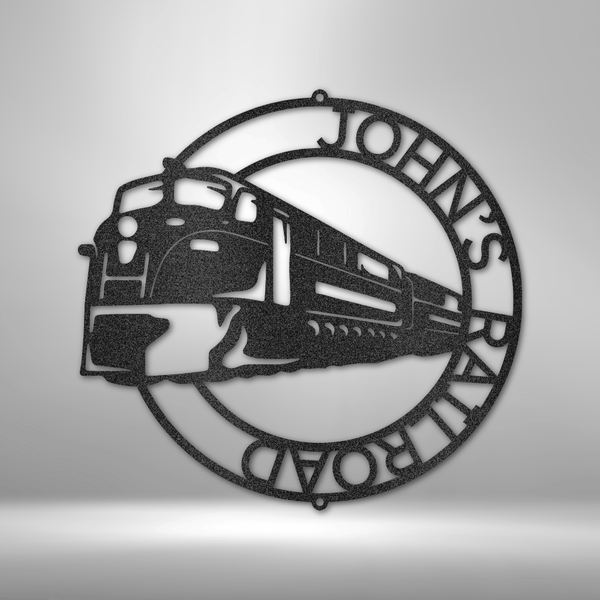 I'm going off the rails with a PERSONALIZED Steel Monogram train ring - a Unique Metal Art Gift.