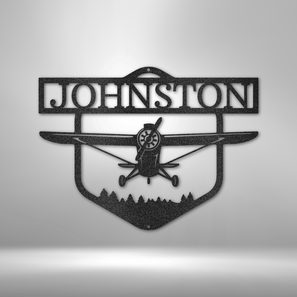 A unique and durable Personalized Family Steel Sign with the word johnston on it.