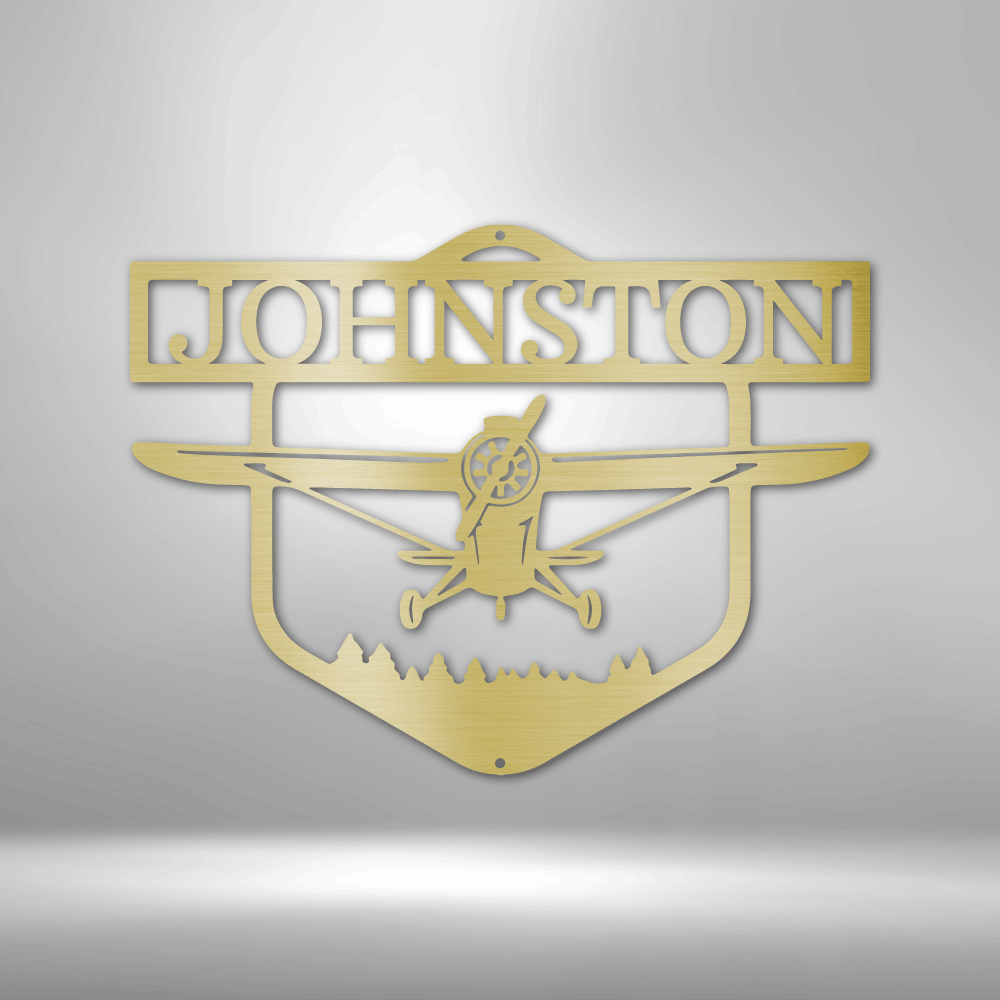 A unique and durable Personalized Family Steel Sign with the word johnston on it.