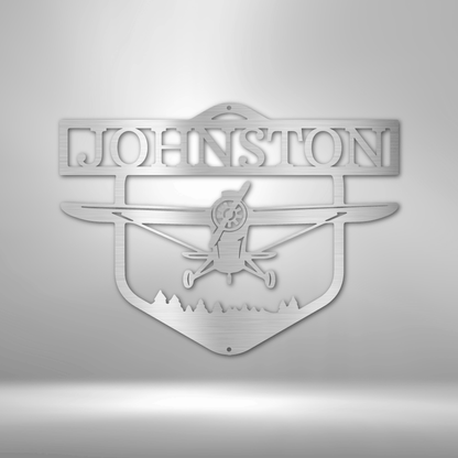 A unique and durable Personalized Family Steel Sign with the word johnston on it.