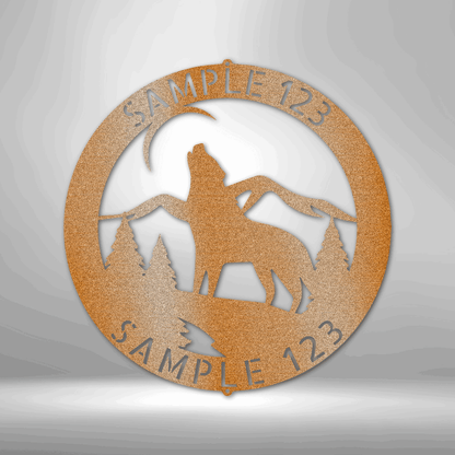 We are the PERSONALIZED Howling Wolf Monogram - Durable Outdoor Metal Signs family metal wall art.