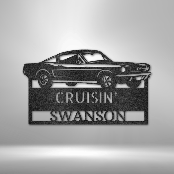 Cruisin Ford mustang 1966 Monogram - Steel Sign.
