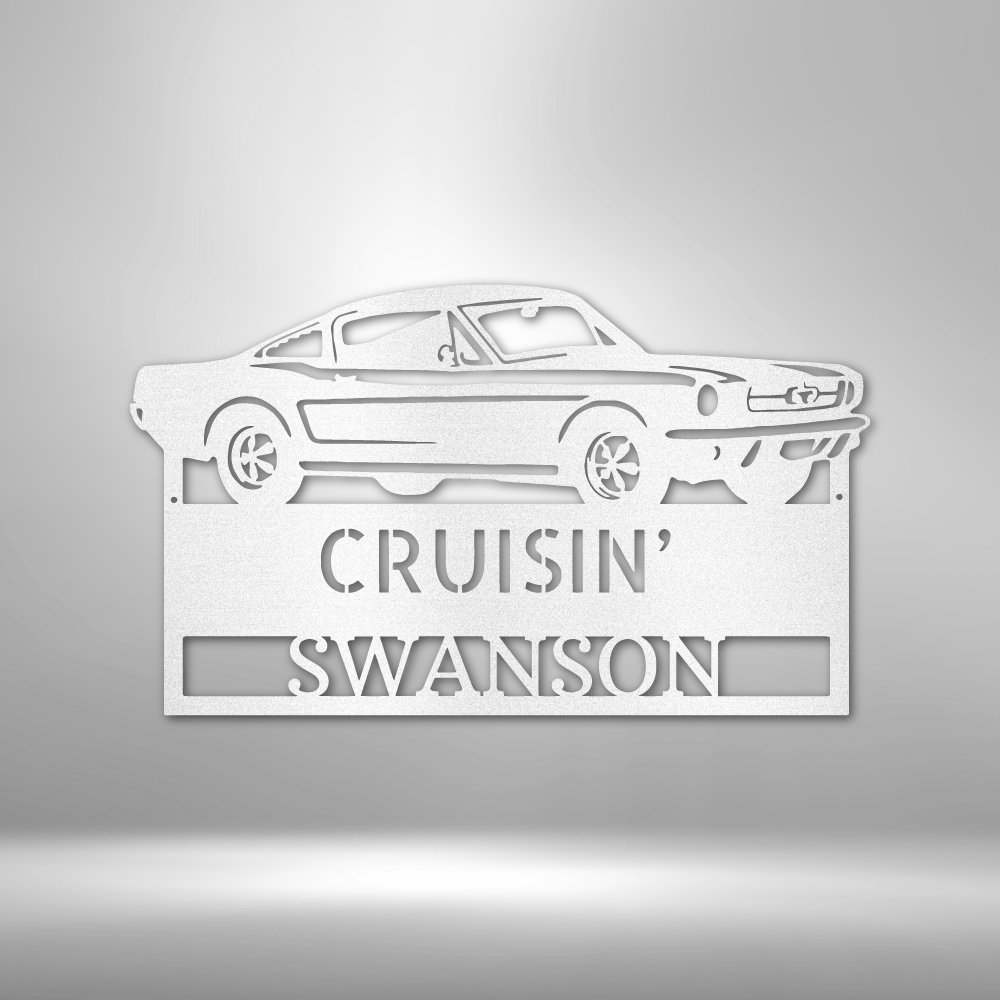 Cruisin Ford mustang 1966 Monogram - Steel Sign.