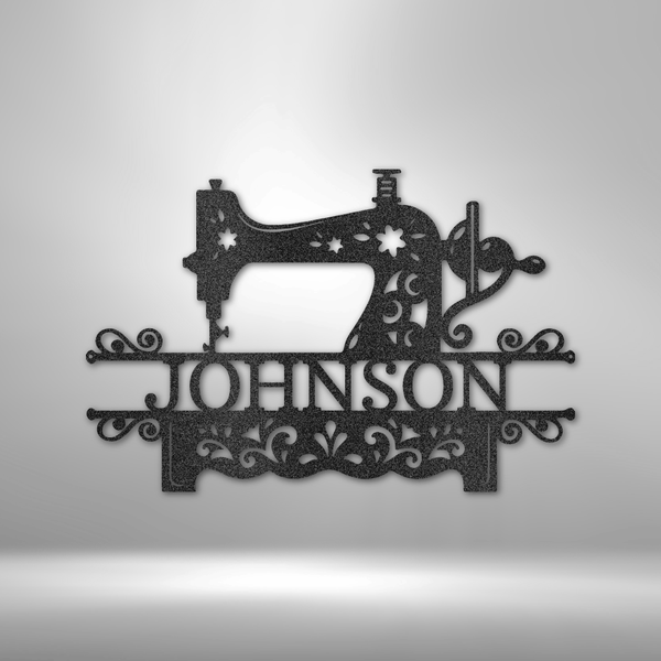 A durable personalized steel monogram with the name johnson, custom handmade design.