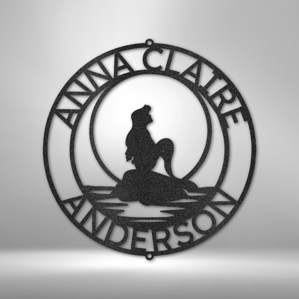 A unique and durable Metal Wall Art Decor featuring the name Anna Clare Anderson.