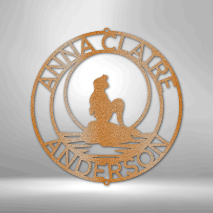 A unique and durable Metal Wall Art Decor featuring the name Anna Clare Anderson.