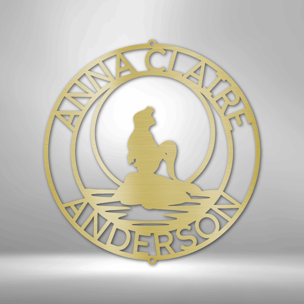 A unique and durable Metal Wall Art Decor featuring the name Anna Clare Anderson.