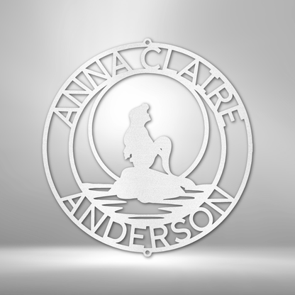 A unique and durable Metal Wall Art Decor featuring the name Anna Clare Anderson.