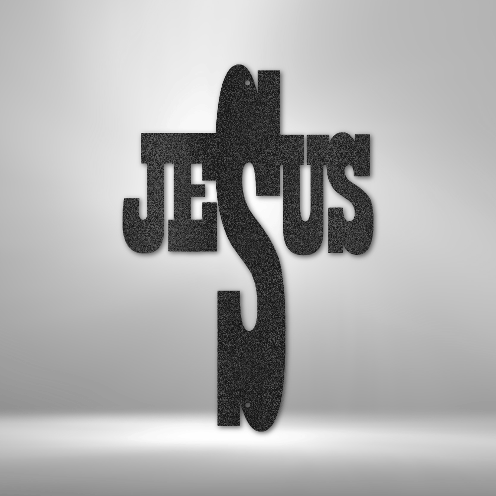 The Jesus Cross - Steel Sign is a durable outdoor metal sign.