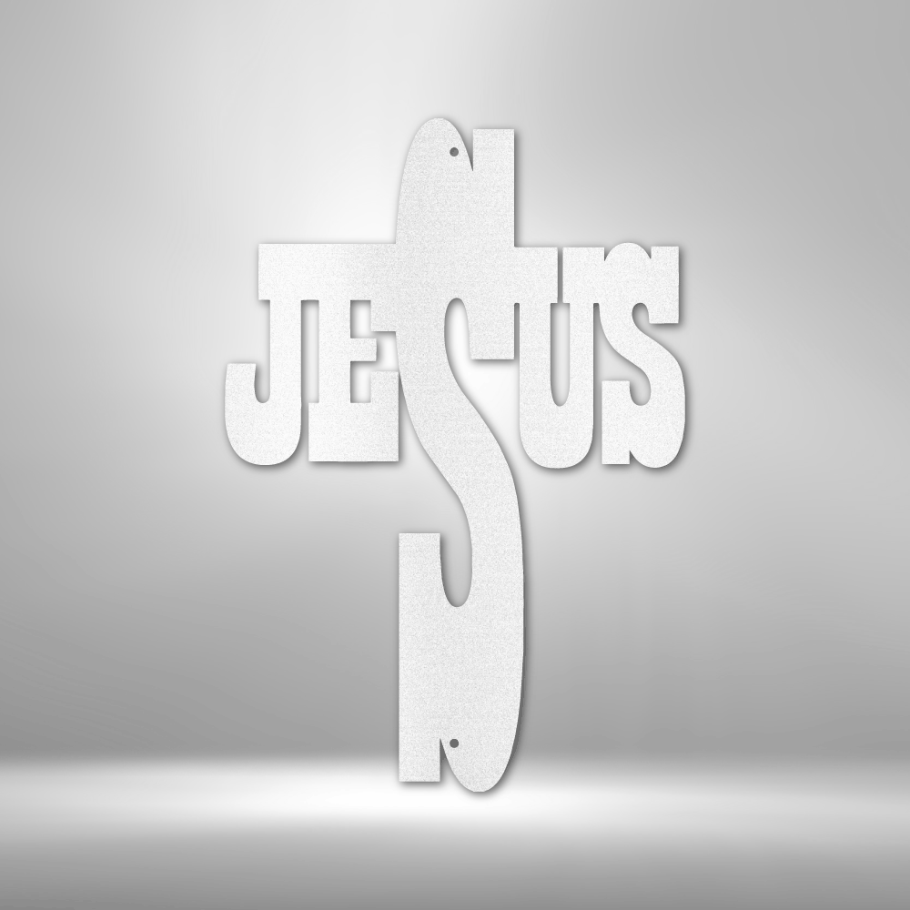 The Jesus Cross - Steel Sign is a durable outdoor metal sign.