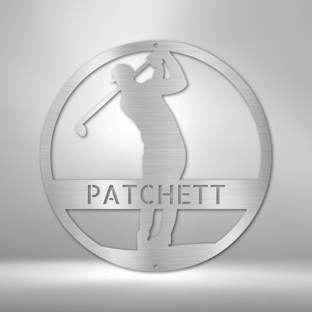 Dad is the best PERSONALIZED Golfer Monogram - Unique Metal Art Gift.