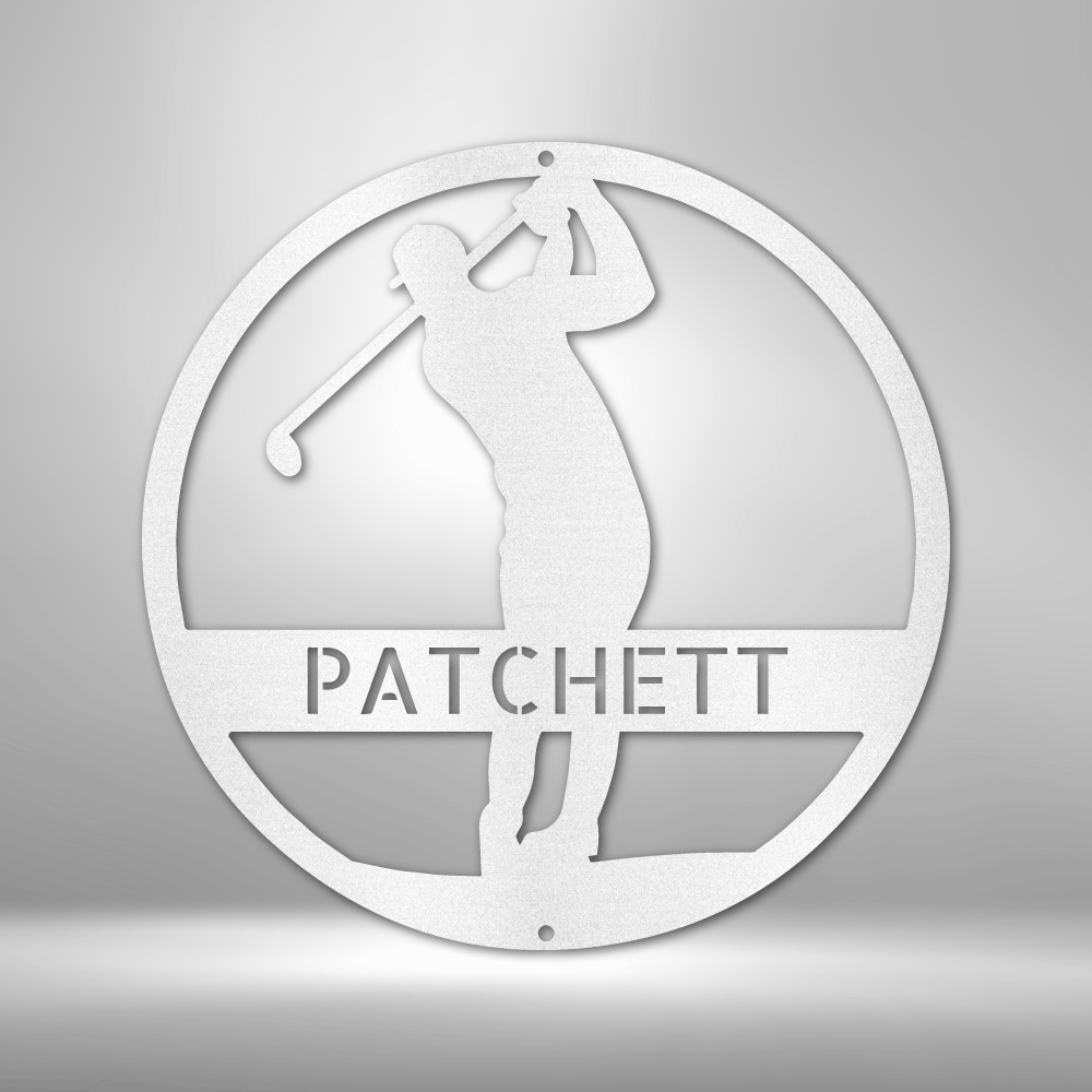 Dad is the best PERSONALIZED Golfer Monogram - Unique Metal Art Gift.