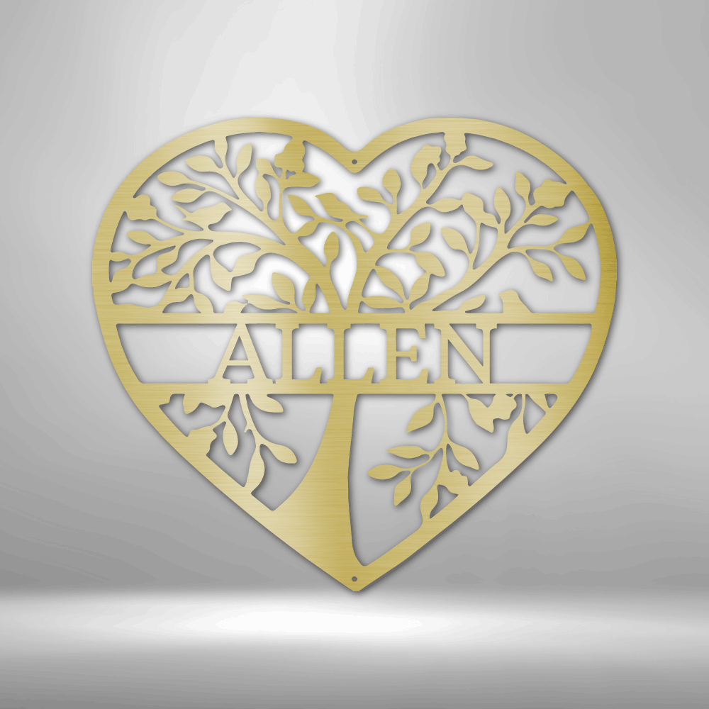 Personalized Metal Family Name Sign featuring the name Allen to hang on your wall.