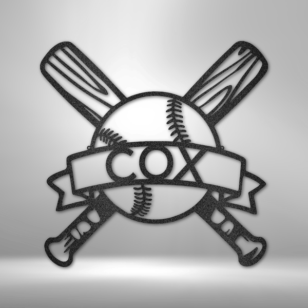 Personalized Baseball Monogram - Metal Sign svg decal, Custom Handmade Designs.