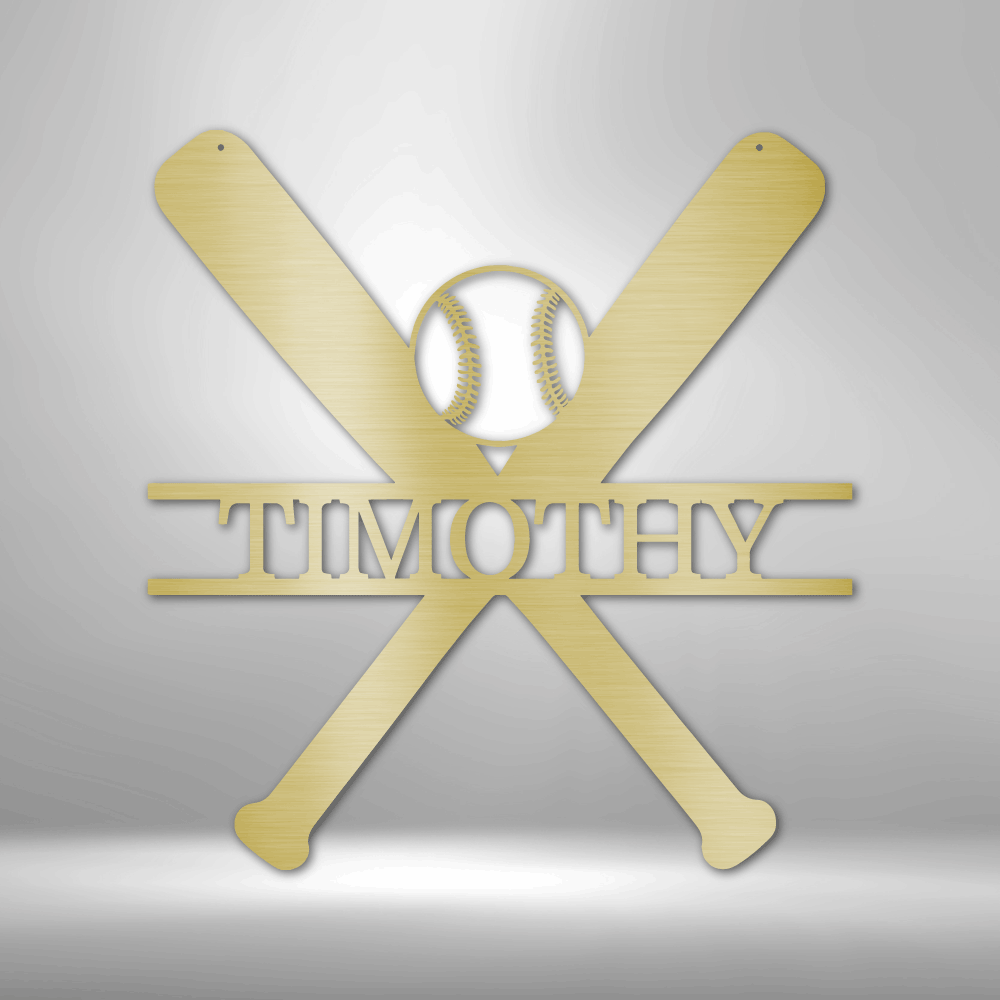 A personalized metal sign, customized with the name Timothy, showcasing a custom handmade design for durable outdoor use.