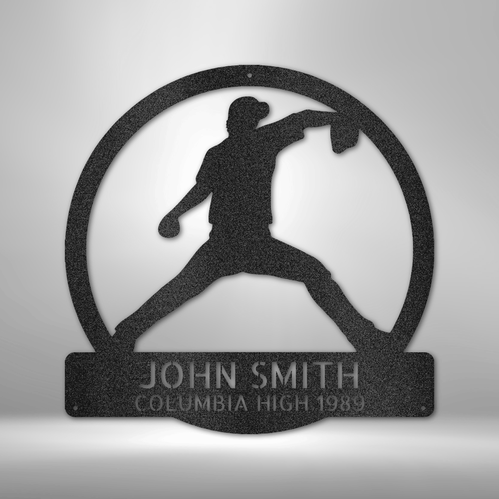 A durable outdoor metal sign personalized with the name John Smith, perfect for wall art decor.