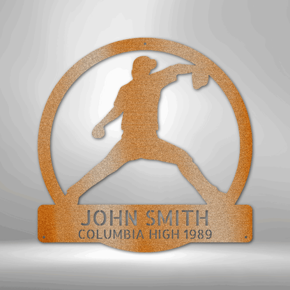 A durable outdoor metal sign personalized with the name John Smith, perfect for wall art decor.