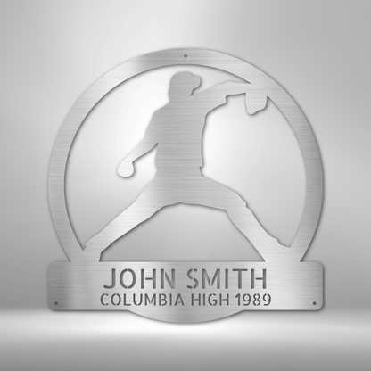 A durable outdoor metal sign personalized with the name John Smith, perfect for wall art decor.