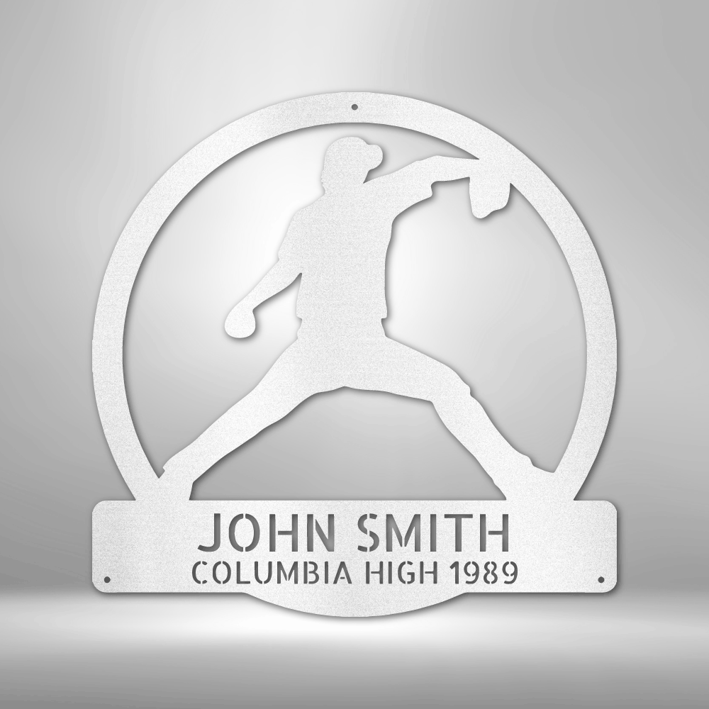 A durable outdoor metal sign personalized with the name John Smith, perfect for wall art decor.