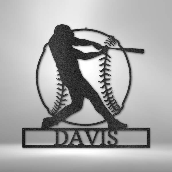 A durable personalized Metal Sign with the name Davis for outdoor wall art decor.