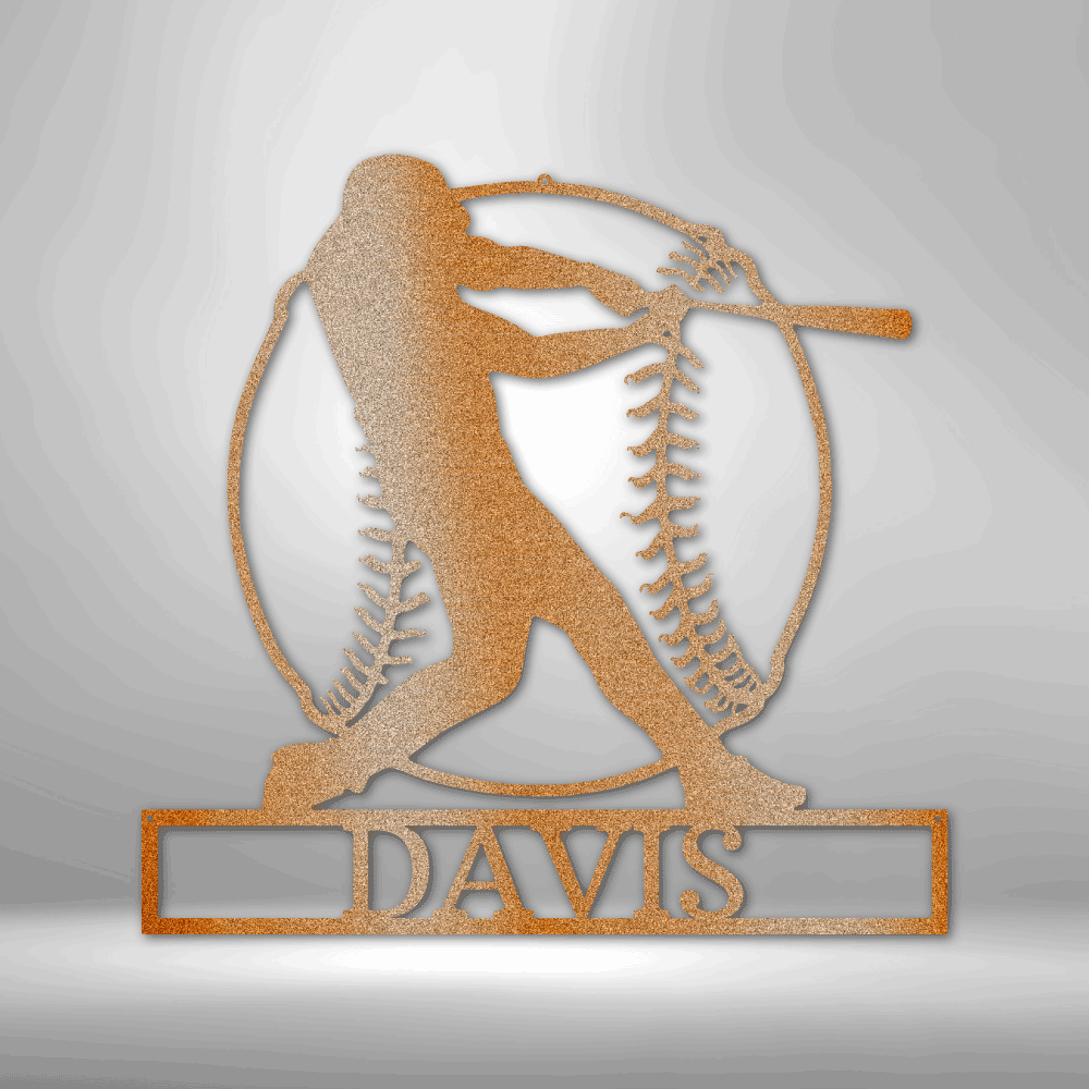 A durable personalized Metal Sign with the name Davis for outdoor wall art decor.