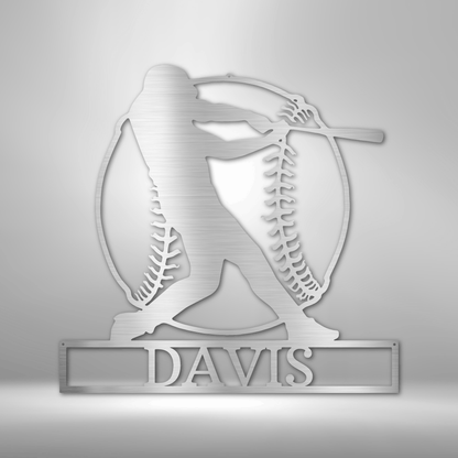 A durable personalized Metal Sign with the name Davis for outdoor wall art decor.