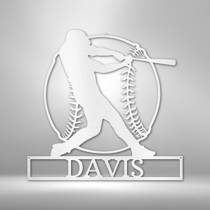 A durable personalized Metal Sign with the name Davis for outdoor wall art decor.