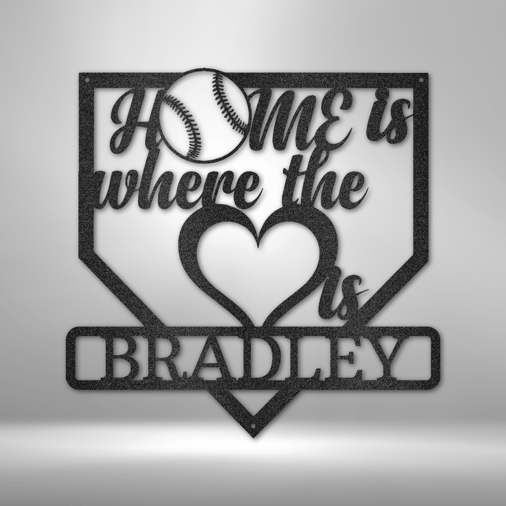 Custom Monogram Metal Sign for Baseball Lovers.