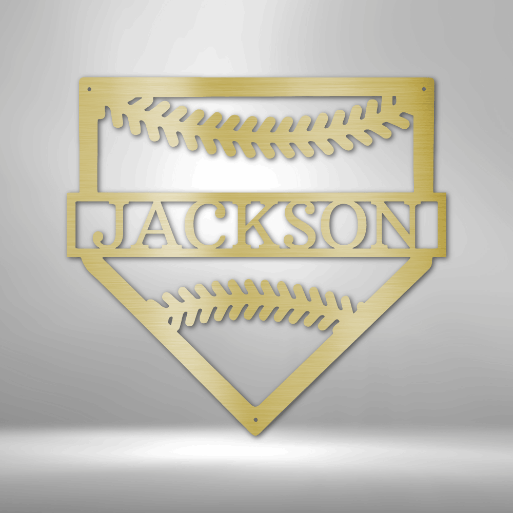 A MY Personal Home Base Sign with the name jackson, offering Unique Metal Art Gifts and Personalized Family Signs.