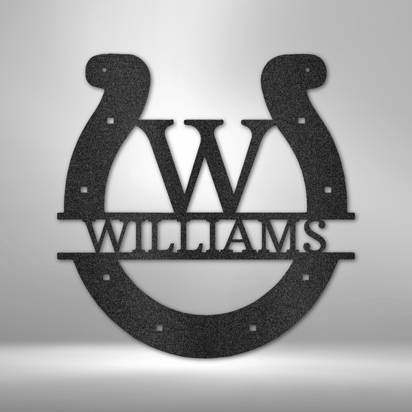 A Custom Metal Family Wall Art - Steel Sign with the name williams.