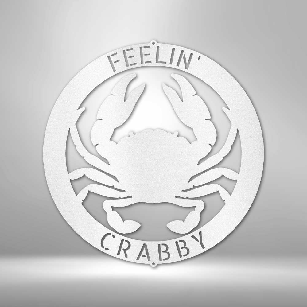 Personalized Crab Ring Monogram - Metal Wall Art Decor.