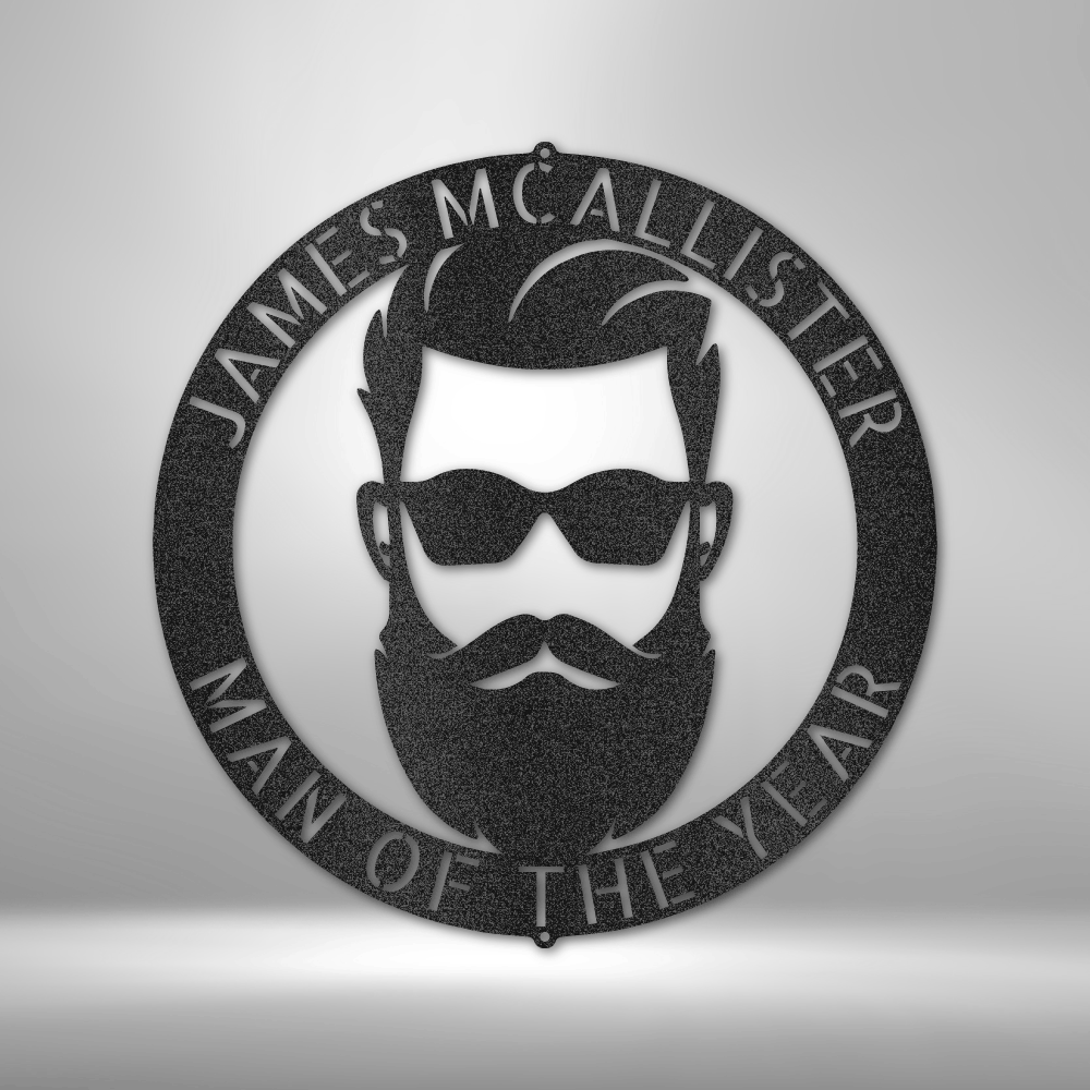 James McCallister creates unique, personalized manly monogram steel signs, perfect as metal wall art decor or custom handmade gifts.