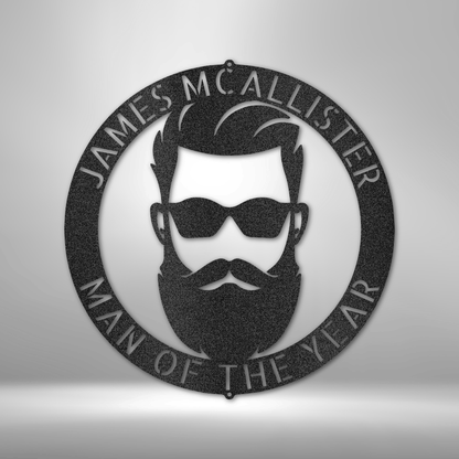 James McCallister creates unique, personalized manly monogram steel signs, perfect as metal wall art decor or custom handmade gifts.