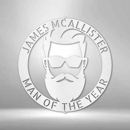 James McCallister creates unique, personalized manly monogram steel signs, perfect as metal wall art decor or custom handmade gifts.