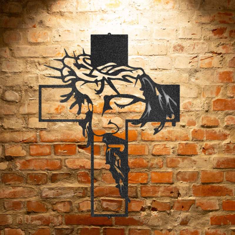 A Durable Steel Sign - Metal Wall Art Decor on a brick wall.
