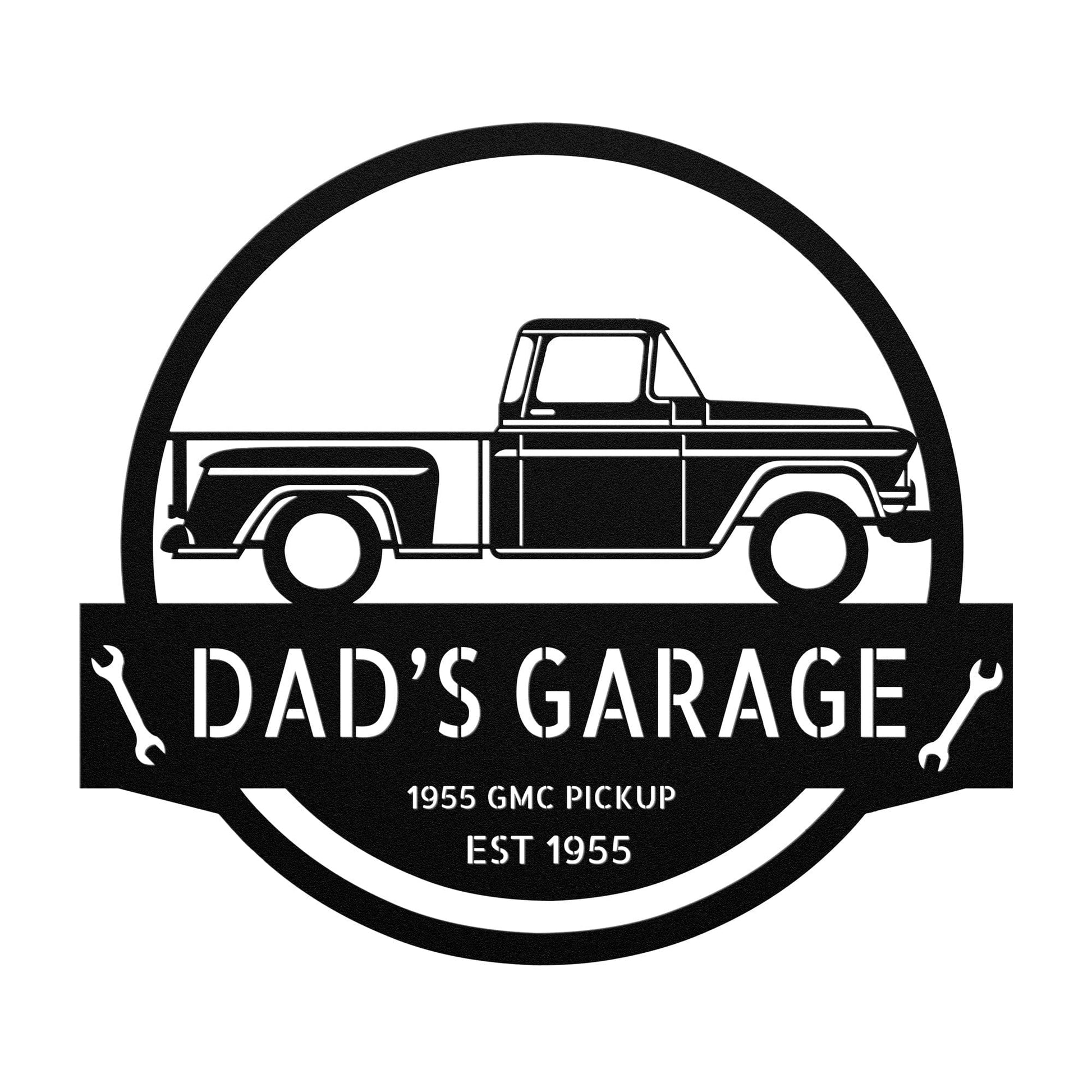 Wall Art 1955 GMC Pickup  Monogram Wall Art