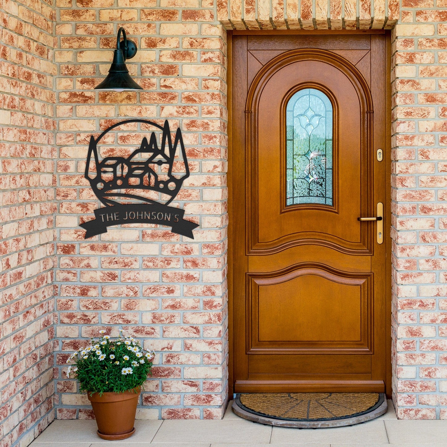 Wall Art CUSTOM FARM SIGN - Personalized Farmhouse Family Name Steel Monogram