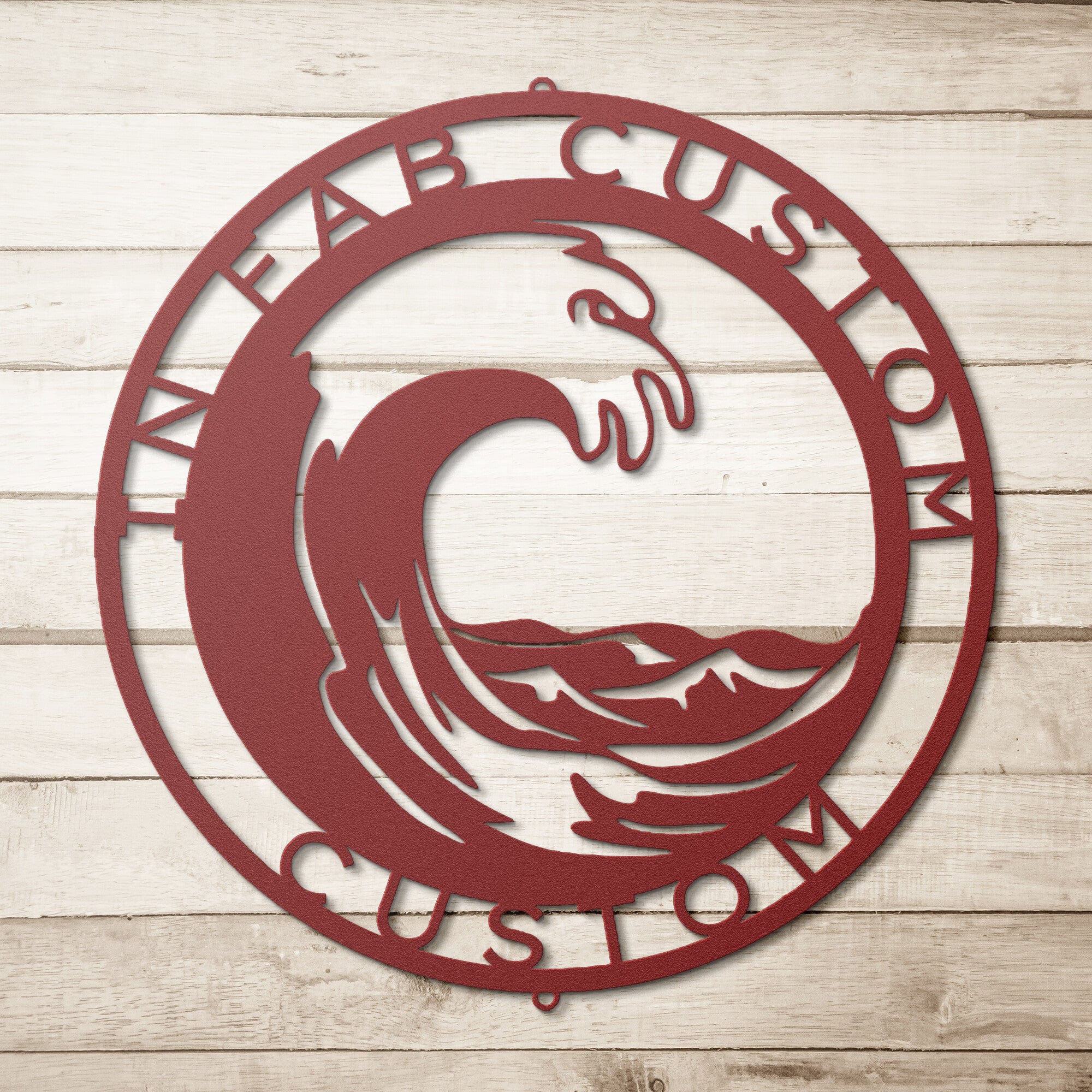CUSTOMIZED WAVE SIGN - Ocean Wave Steel Monogram Wall Art Home Décor ...