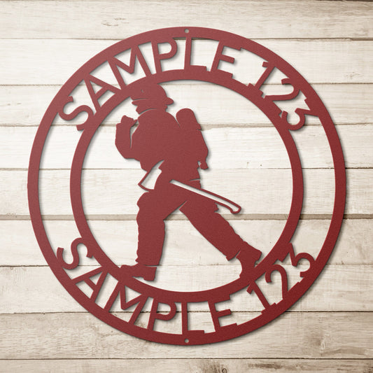 Wall Art Firefighter - Customized Firefighter Steel Monogram Wall Art Home Décor