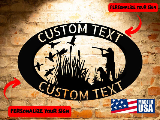 Wall Art Hunter Metal Art Sign - Ideal for Your Hunting Lodge or Cabin